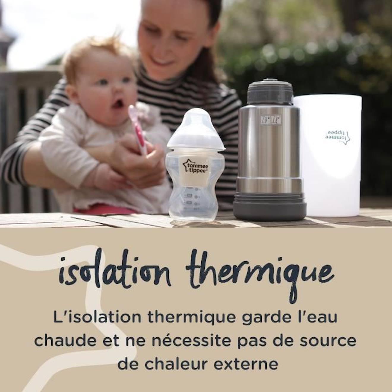 Tommee Tippee Closer To Nature Thermos Chauffe Biberon Voyage gris - Tommee  Tippee