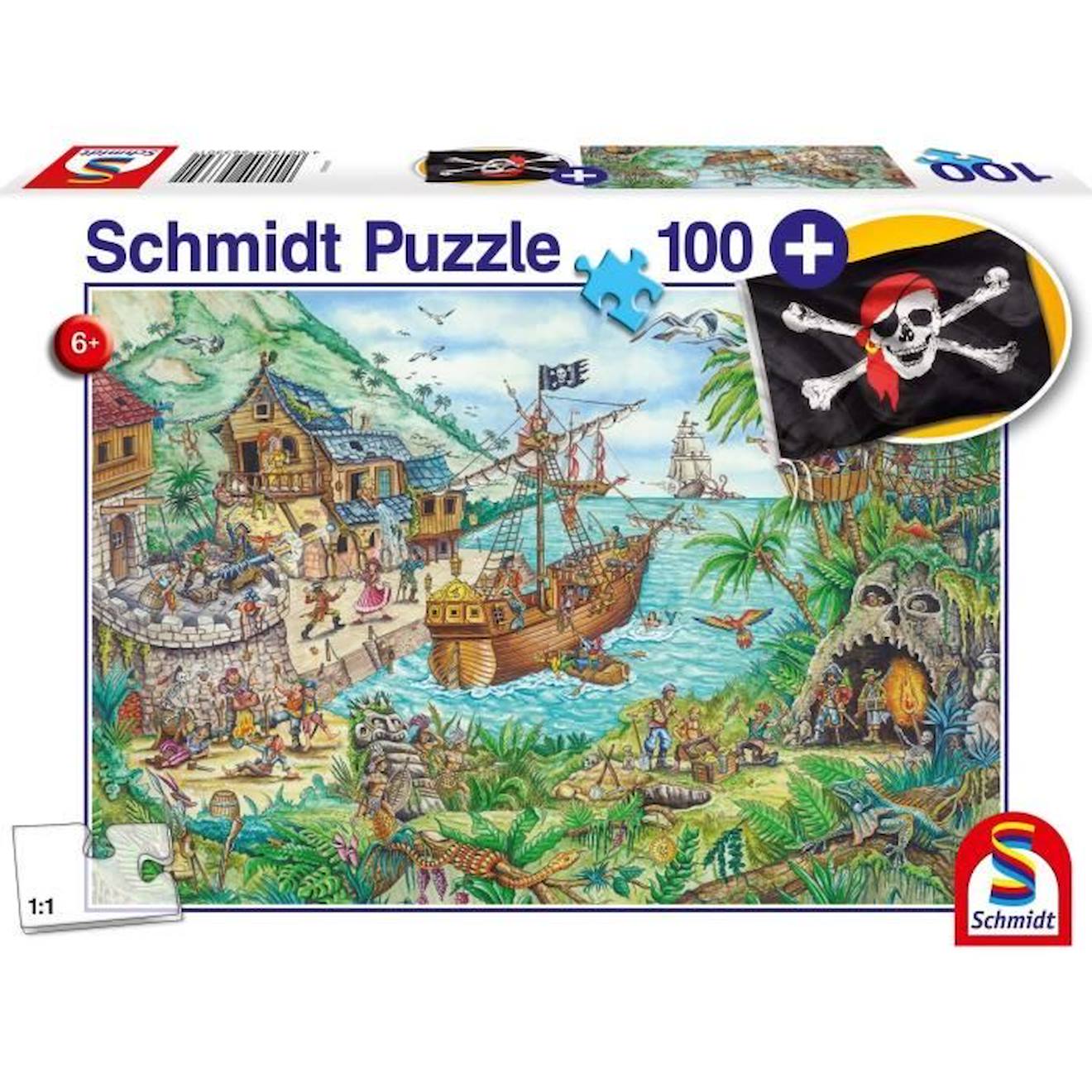 Puzzle Fantastique - Schmidt Spiele - Dans La Baie Aux Pirates - 100 Pièces - Multicolore Et Vert Ve