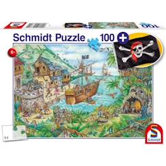 Puzzle Fantastique - SCHMIDT SPIELE - Dans la baie aux pirates - 100 pièces - Multicolore et vert  - vertbaudet enfant