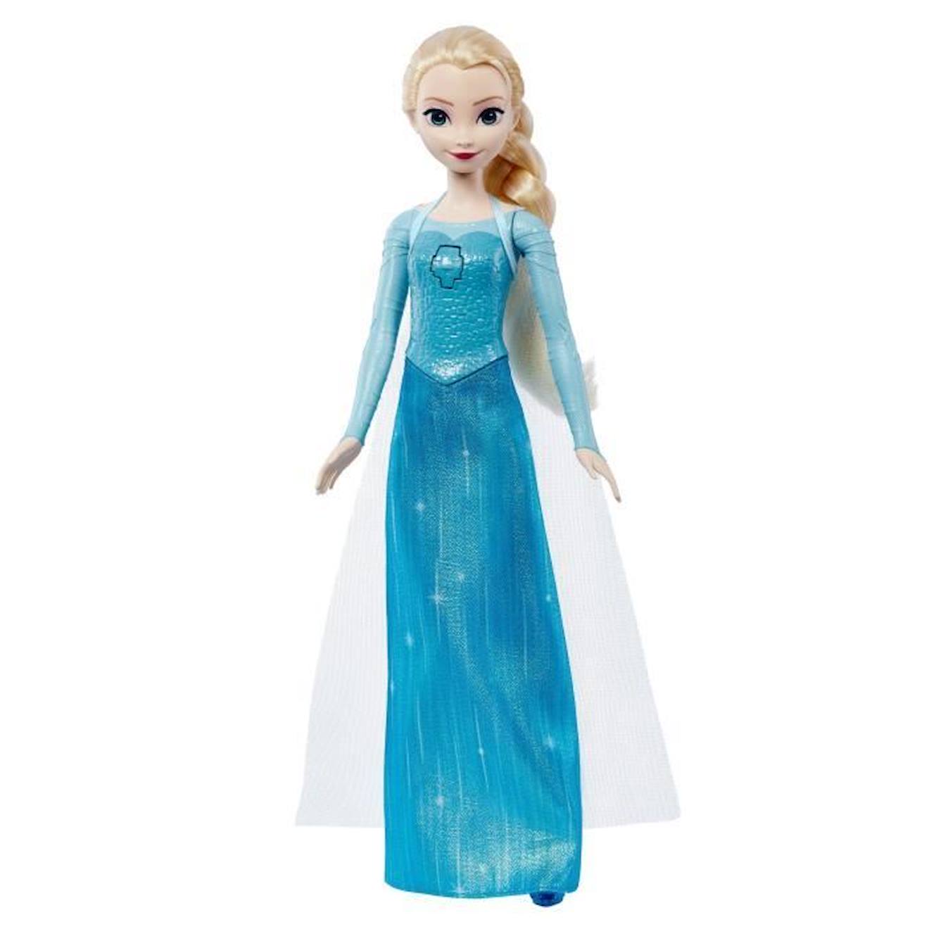 Poupée Elsa Chantante - Disney Princess - La Reine Des Neiges - Tenue Bleu Glacial - Pour Enfant De 