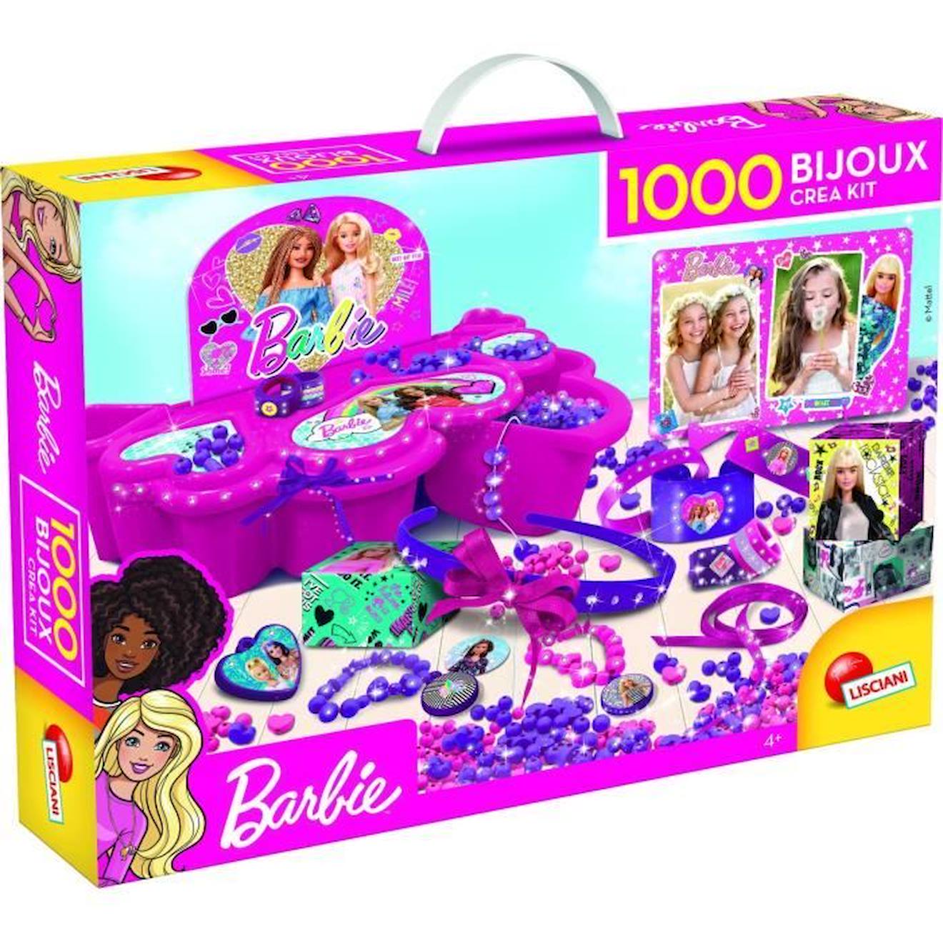 Kit Bijoux - Barbie - Lisciani - Perles, Charms Et Pendentifs - Rose - Pour Enfant Rose