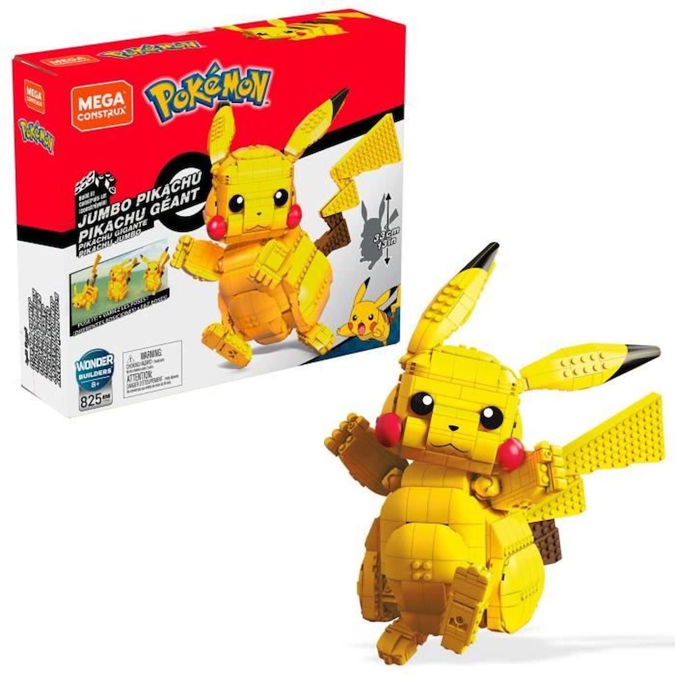 Mega Construx - Pokémon - Pikachu Géant - jouet de construction - 8 ans et  + jaune - Mega Construx
