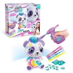 Jouet-Peluche Airbrush Panda à personnaliser - Peluche spray art avec feutres et pochoirs - OFG 257 - Canal Toys