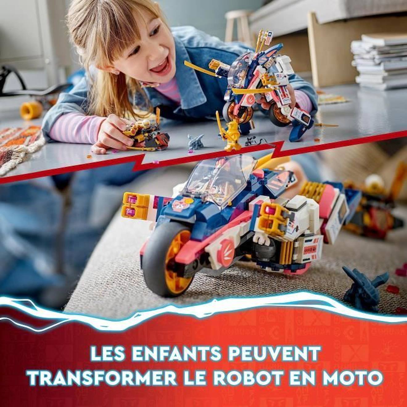 LEGO® NINJAGO 71792 Le Robot Bolide Transformable de Sora, Jouet