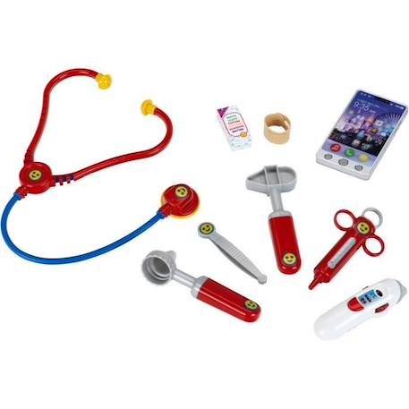Mallette docteur avec smartphone et thermomètre électroniques - KLEIN - 4368 - Mixte - 3 ans - Rouge ROUGE 2 - vertbaudet enfant 
