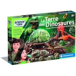 Clementoni - Sciences et jeu - Le monde des dinosaures - Terrarium à créer + 3 figurines dinosaures - Fabriqué en Italie  - vertbaudet enfant