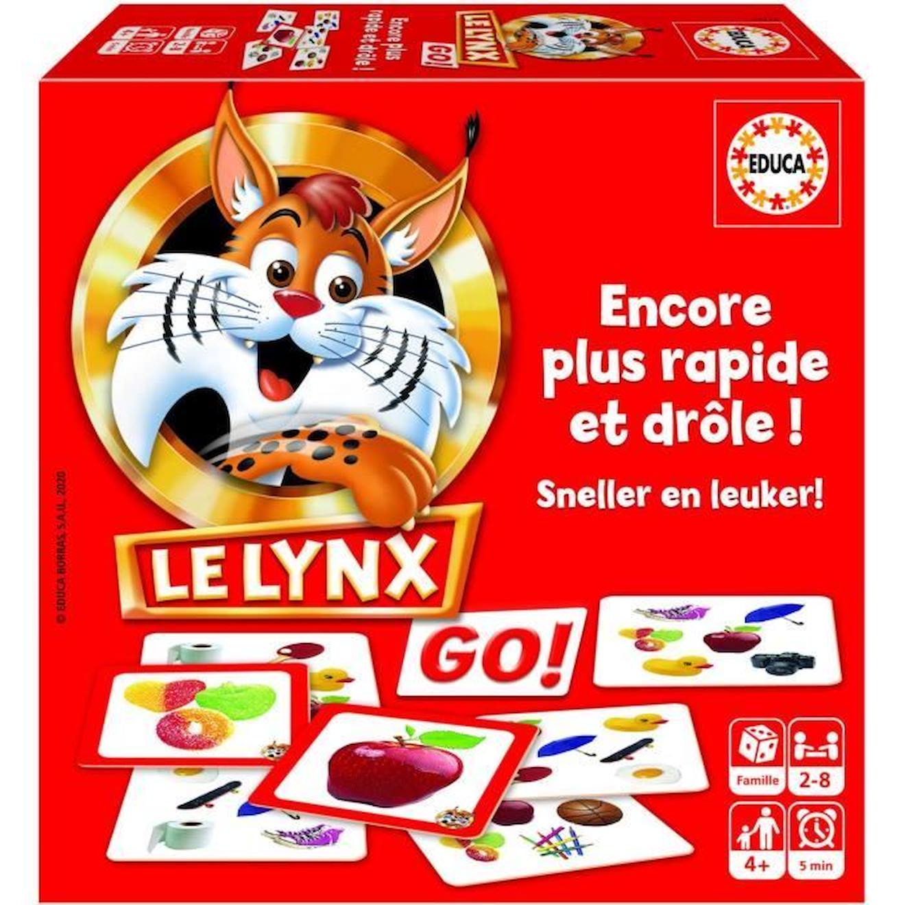 Jeu De Cartes Le Lynx - Educa - Rouge - Dessins Animés Et Bd - Mixte Rouge