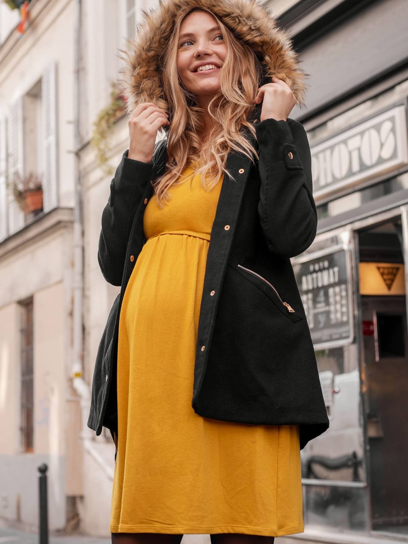 Manteau grossesse évolutive Pedro noir