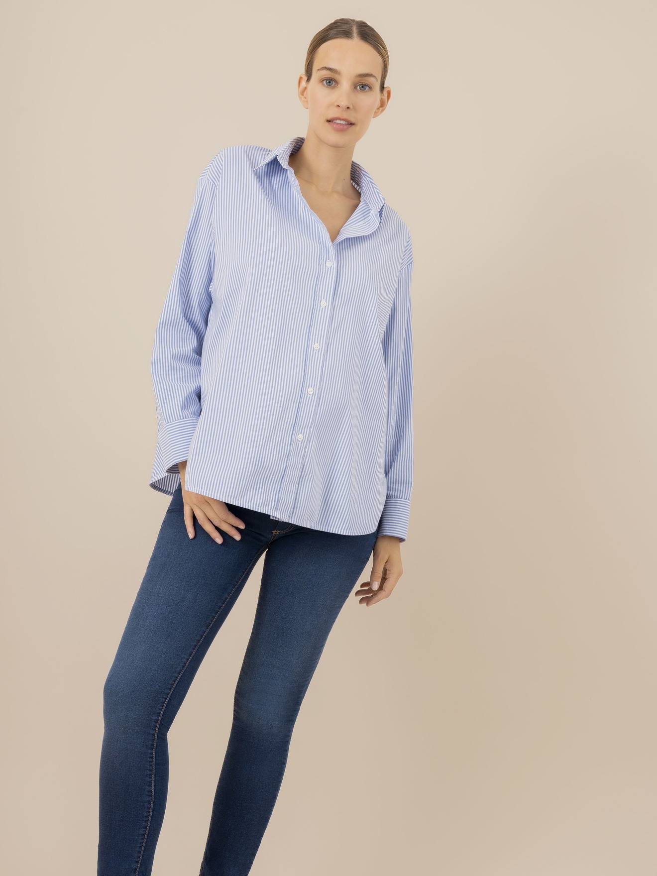 Jean grossesse slim sans bandeau classic ENVIE DE FRAISE bleu jean