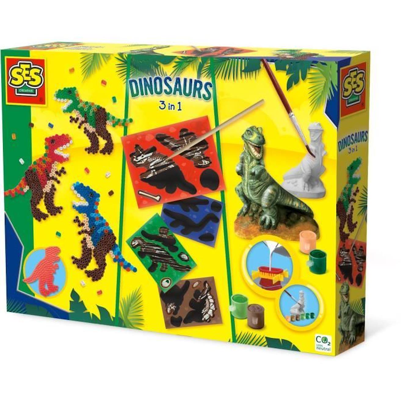 SES CREATIVE - Dinosaures 3 en 1 jaune - Ses creative