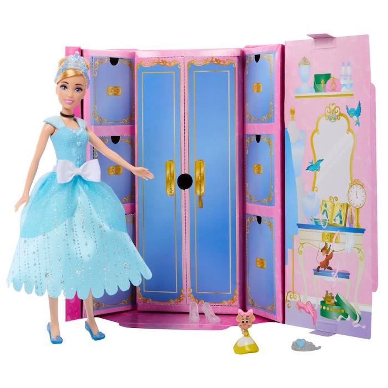 Cendrillon Surprises Royales - Mattel - Hmk53 - Poupee Mannequin Disney Bleu