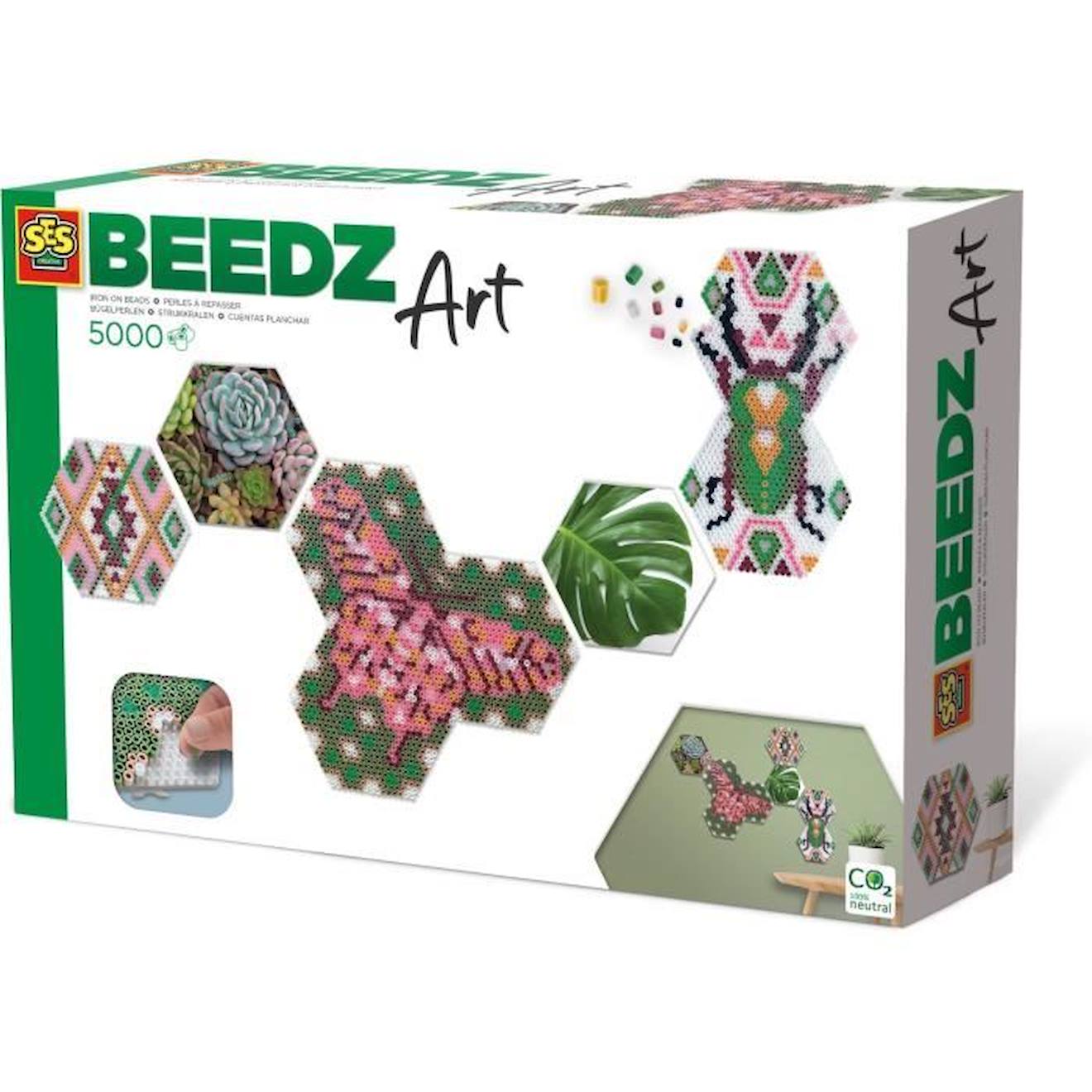 Ses Creative - Beedz Art - Hex Tiles Botanique Blanc
