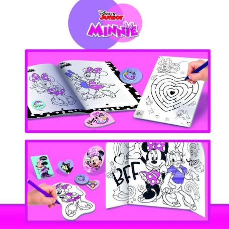 Sac à dos coloriage et école de dessin - Minnie - LISCIANI ROSE 4 - vertbaudet enfant 