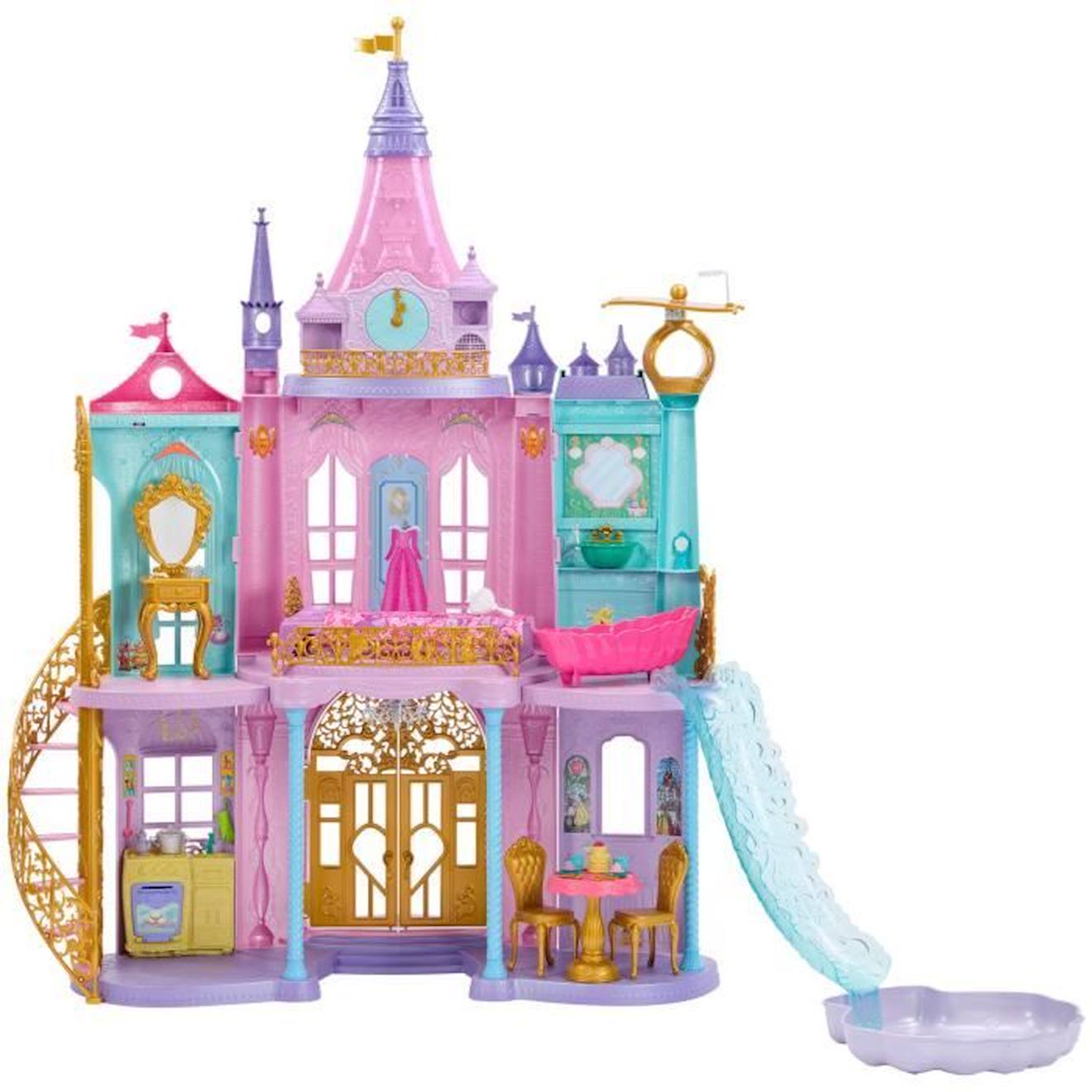 Grand Château Des Princesses - Mattel - Hlw29 - Poupee Mannequin Disney Rose