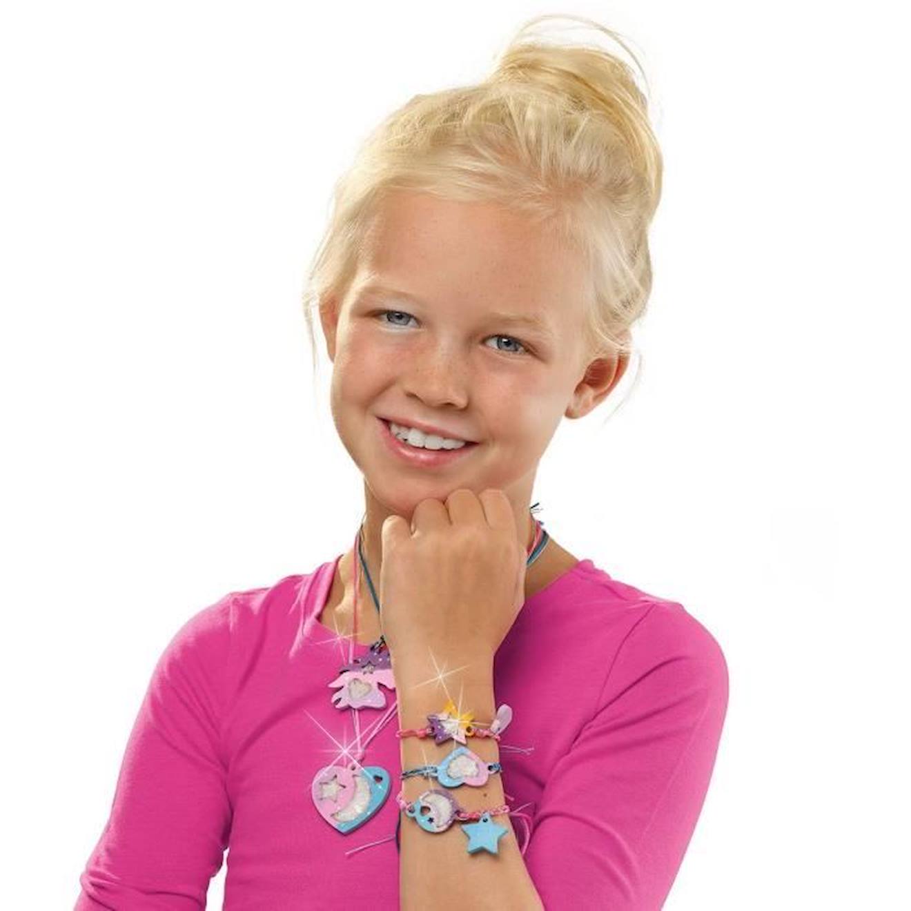 Bijoux à cristaux pour enfant - Galaxie - Jaune et multicolore - Pour fille  à partir de 6 ans jaune - Ses creative