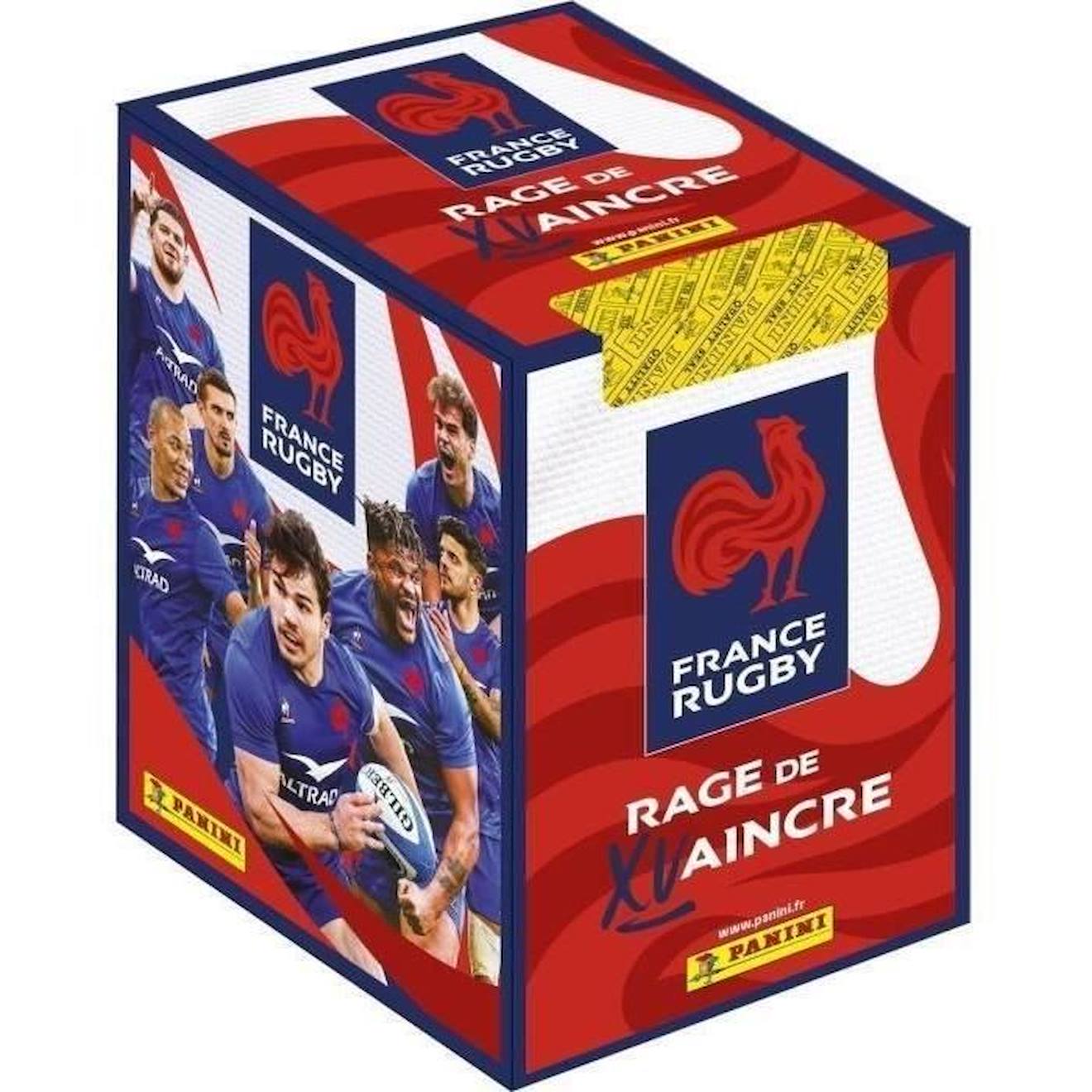 Panini - Boite De 36 Pochettes De Stickers Et Cartes Rugby Edf - Panini Rouge