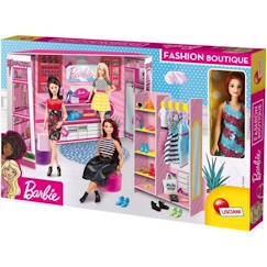 Jouet-Boutique de mode éco responsable Barbie - Fashion boutique Barbie - en carton rigide avec poupéé Barbie - LISCIANI