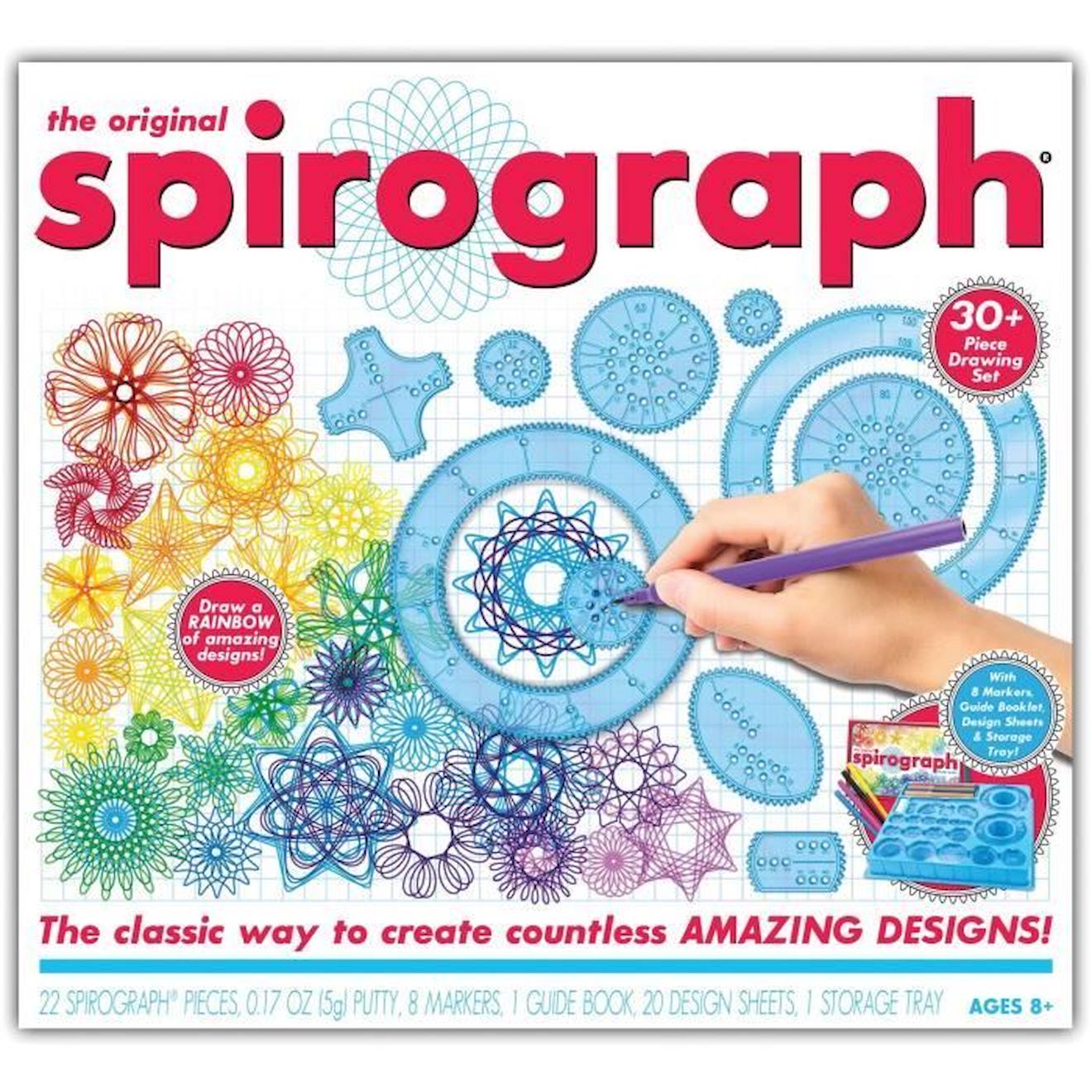 Spirograph - Coffret Classique 30 Pièces - Silverlit - Art Et Mathématiques - À Partir De 8 Ans Roug