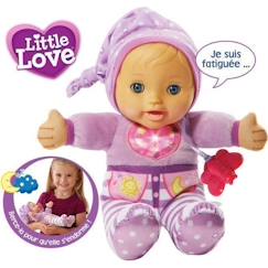 Jouet-Poupons et poupées-Poupons et accessoires-VTECH - Little Love - Mon Bébé à Bercer - Poupée Interactive Rose - Dès 12 mois