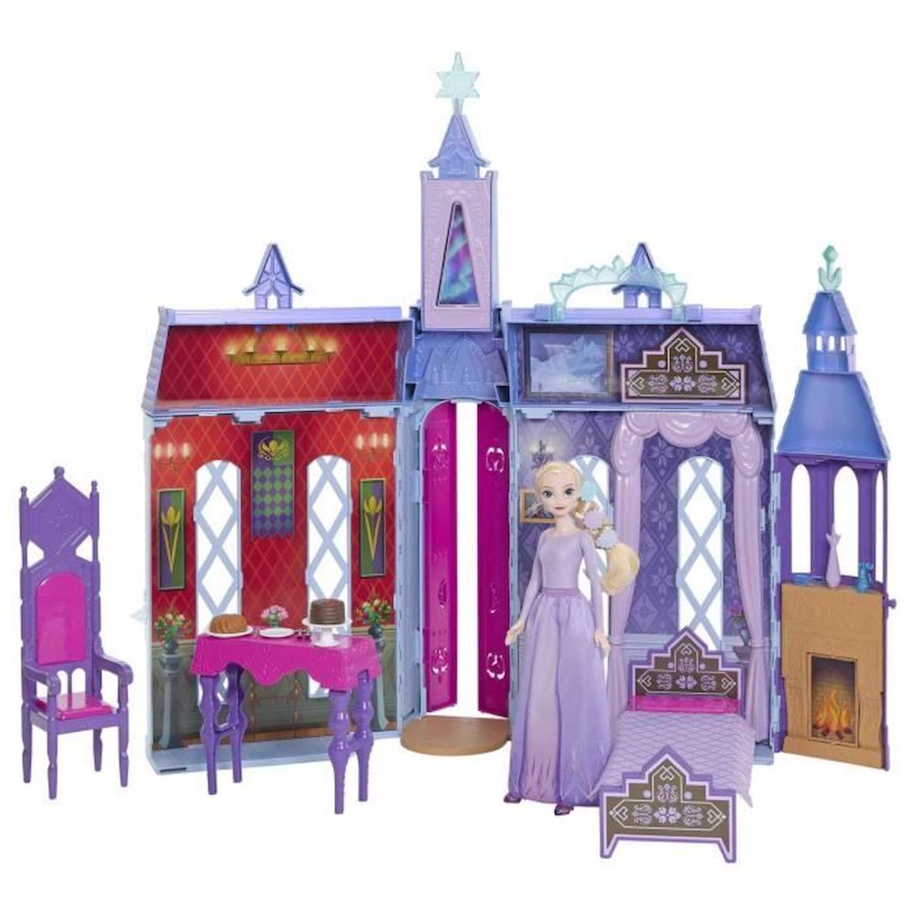Château D'arendelle - Mattel - Hlw61 - Poupee Mannequin Disney Violet