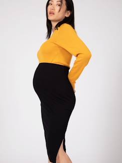 Vêtements de grossesse-Jupe grossesse maille taille haute Cindy ENVIE DE FRAISE