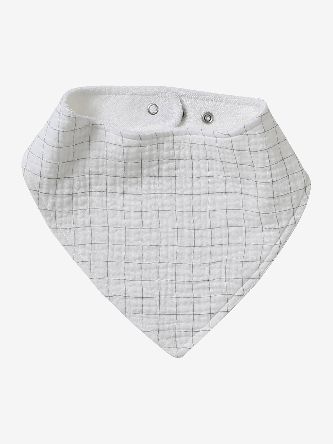 Lot 3 bavoirs bandanas en gaze de coton dans les bois (Vertbaudet) - Image 1