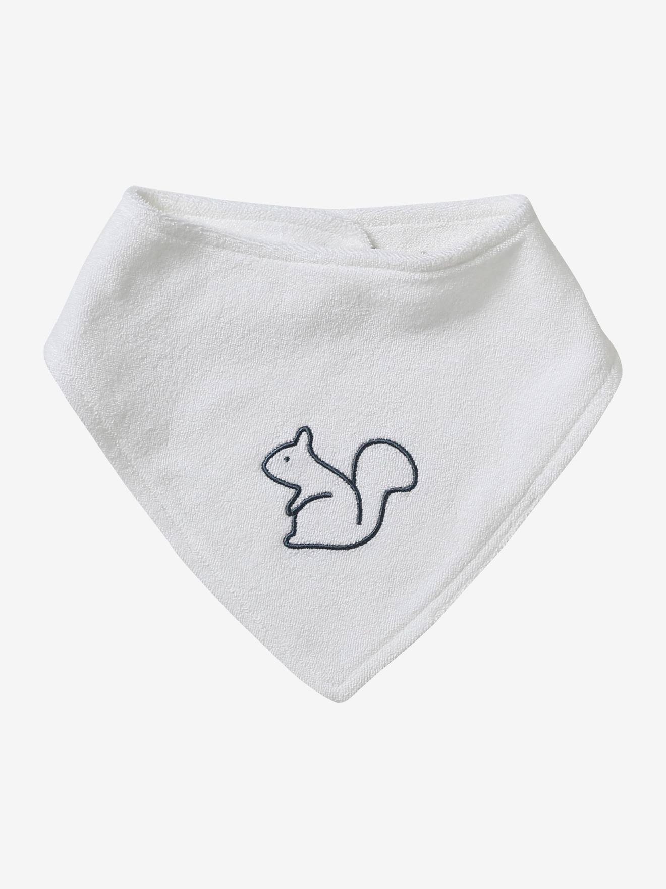 Lot de 3 bavoirs bandanas en éponge bleu grisé (Vertbaudet) - Image 1