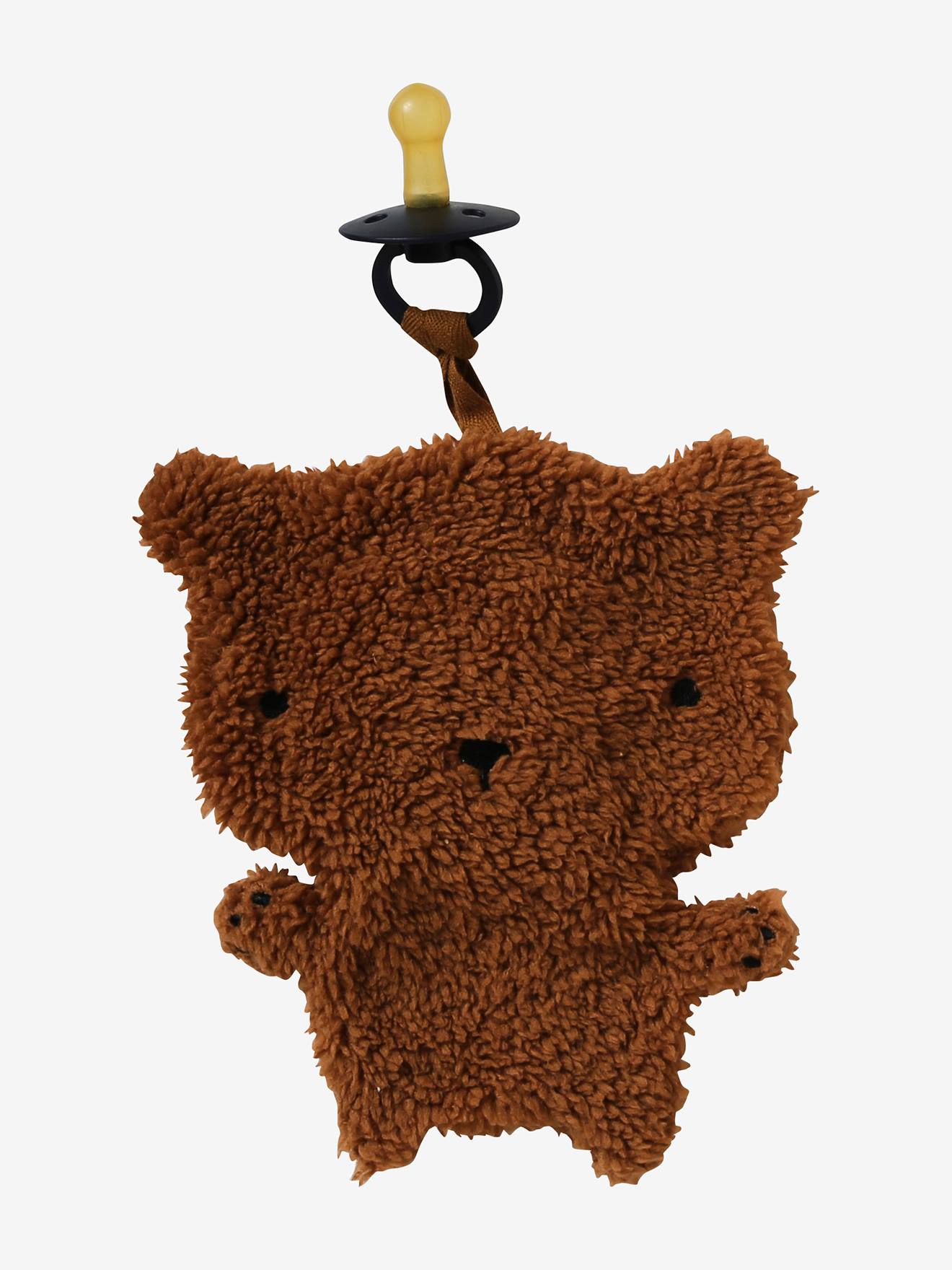 Attache-tétine Doudou en sherpa noix de pécan (Vertbaudet) - Image 1