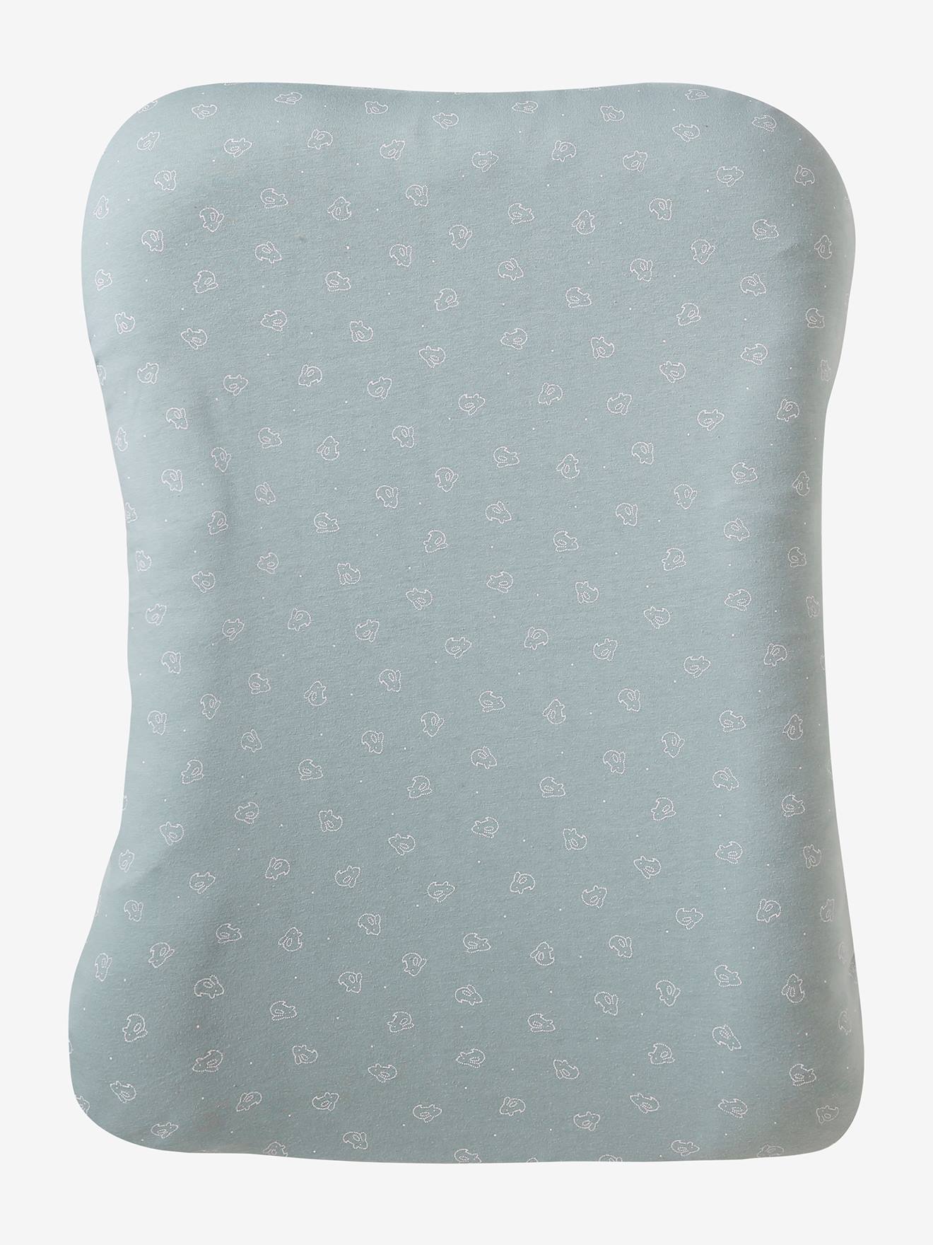Lot de 3 housses matelas à langer bleu grisé (Vertbaudet) - Image 1