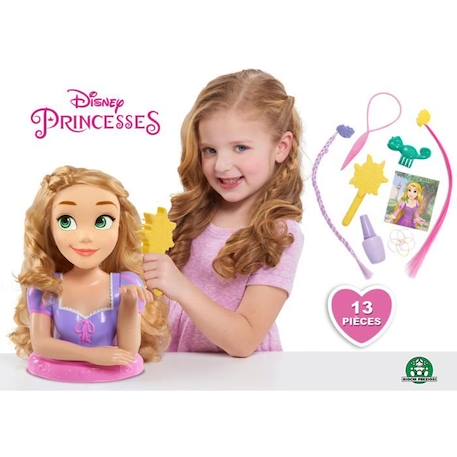 Tête à Coiffer Deluxe Raiponce Disney Princesses - Accessoires Inclus - Pour Enfant de 3 Ans et Plus - Violet VIOLET 2 - vertbaudet enfant 