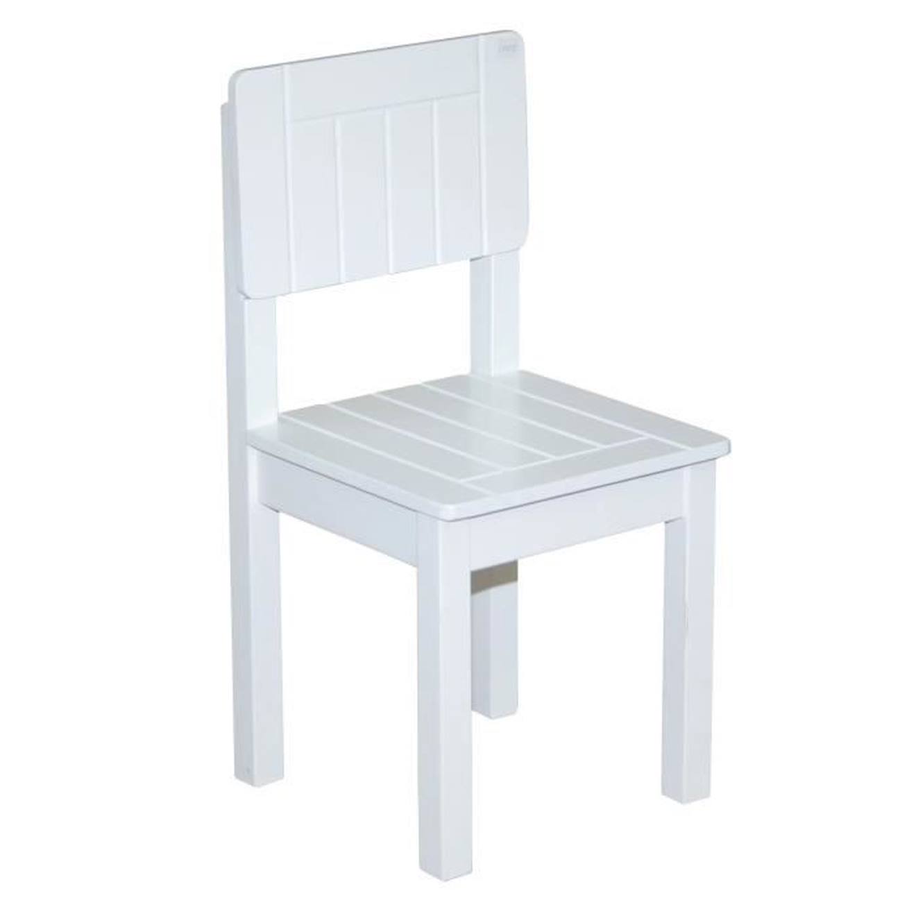 Chaise Enfant En Bois - Roba - 50875 - Hauteur D'assise 31 Cm - Blanc Laqué Blanc