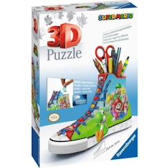 Jouet-Jeux éducatifs-Puzzles-Puzzle 3D Sneaker Super Mario - Ravensburger - 108 pièces - Sans colle - A partir de 8 ans
