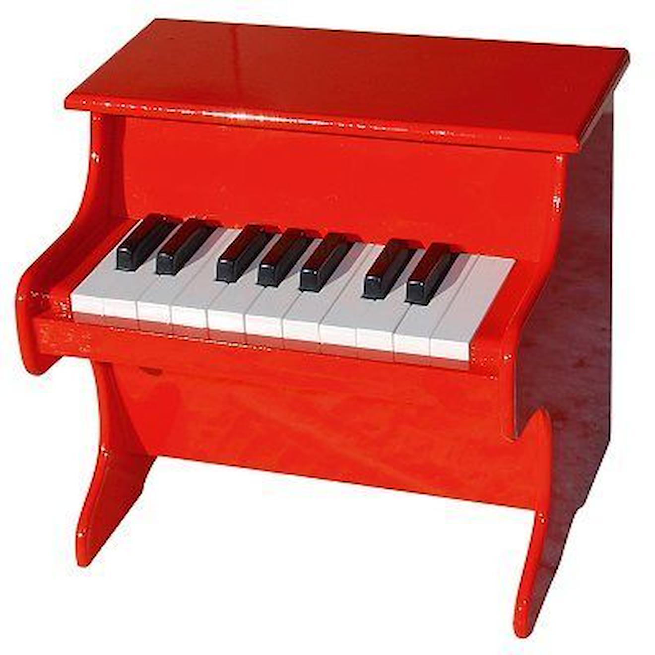 Vilac - Piano Rouge 18 Touches Avec Partitions Rouge