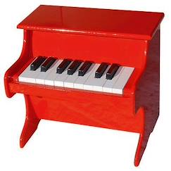 Jouet-Jeux d'imitation-Maison, bricolage et métiers-VILAC - Piano rouge 18 touches avec partitions