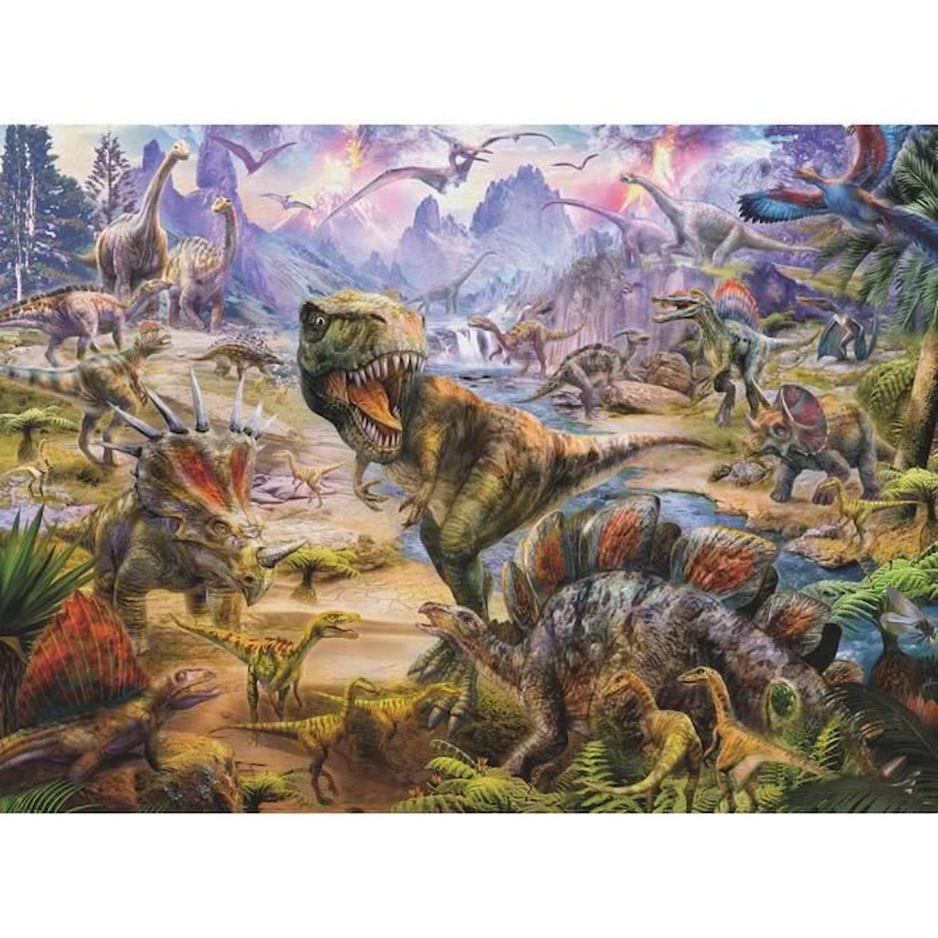 Puzzle Dinosaures Géants - Ravensburger - 300 Pièces Xxl - Animaux - Vert - A Partir De 9 Ans Vert