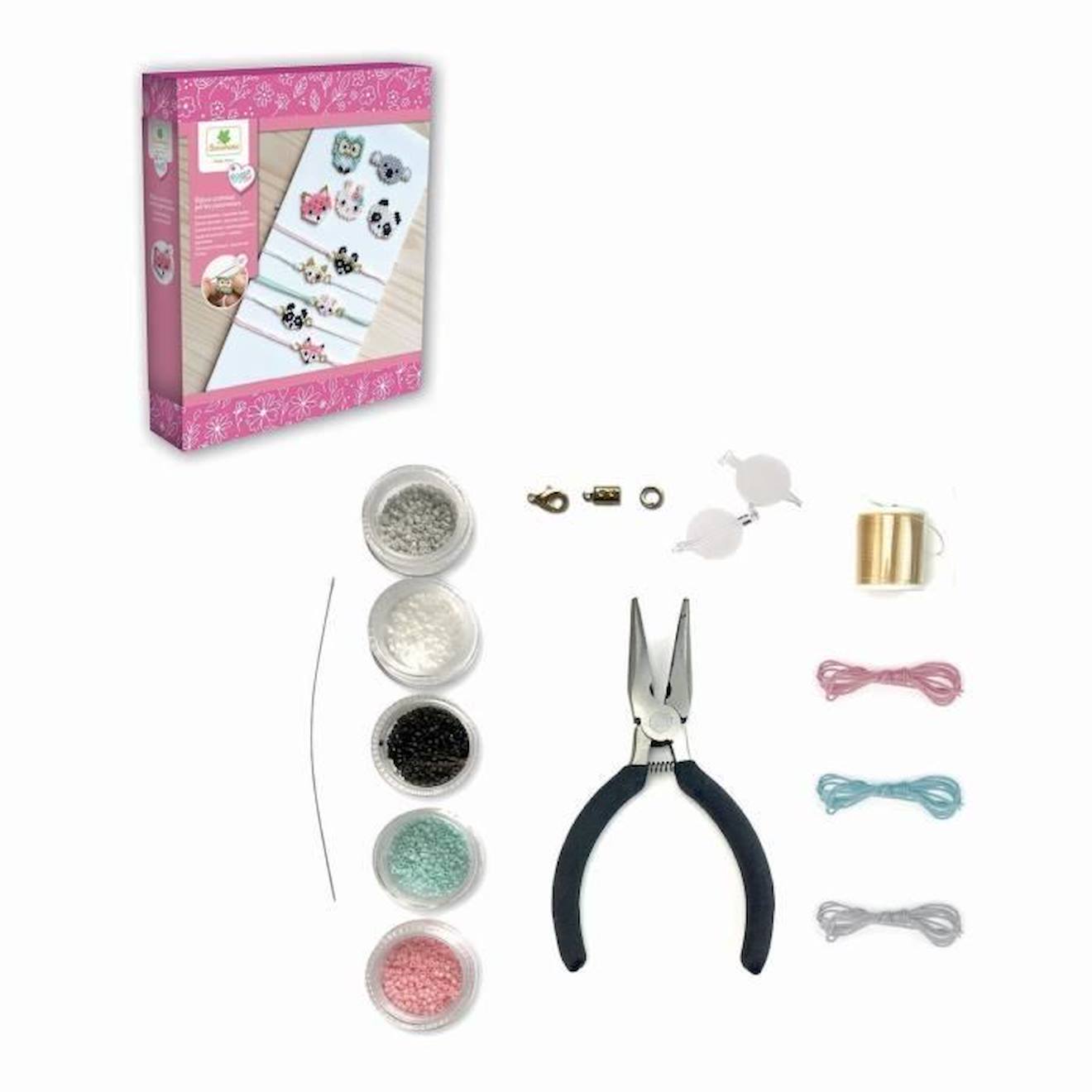 Boîte à bijoux perles japonaises - SYCOMORE - pour filles de 7 ans et plus  - rose rose - Sycomore
