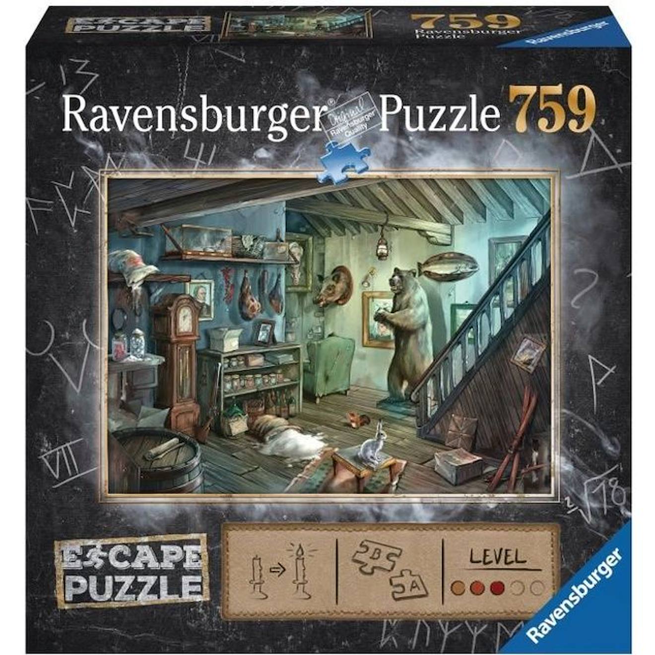Escape Puzzle - La Cave De La Terreur - Ravensburger - Puzzle Escape Game 759 Pièces - Dès 14 Ans Bl