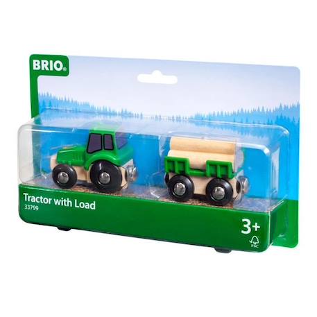 Tracteur et Remorque BRIO World - Accessoire pour circuit de train en bois - Mixte dès 3 ans VERT 2 - vertbaudet enfant 
