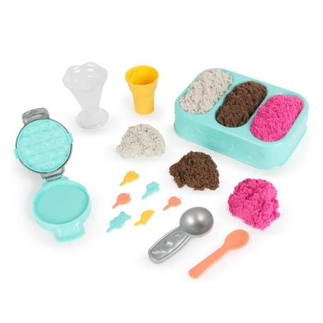 Coffret Kinetic Sand Delices Glaces - SPIN MASTER - Sable magique facile à modeler - 454g BLEU 2 - vertbaudet enfant 