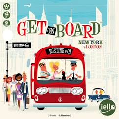 Jouet-Jeux de société-Jeu de société - IELLO - GET ON BOARD : LONDON & NEW YORK - Pour enfants dès 8 ans