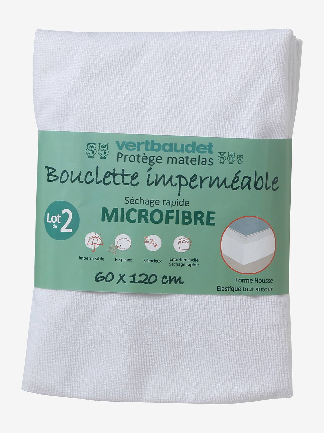 Protège-matelas imperméable éponge microfibre - blanc