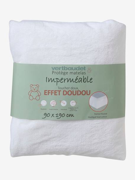 Vertbaudet - Alèse microfibre imperméable toucher doux blanc