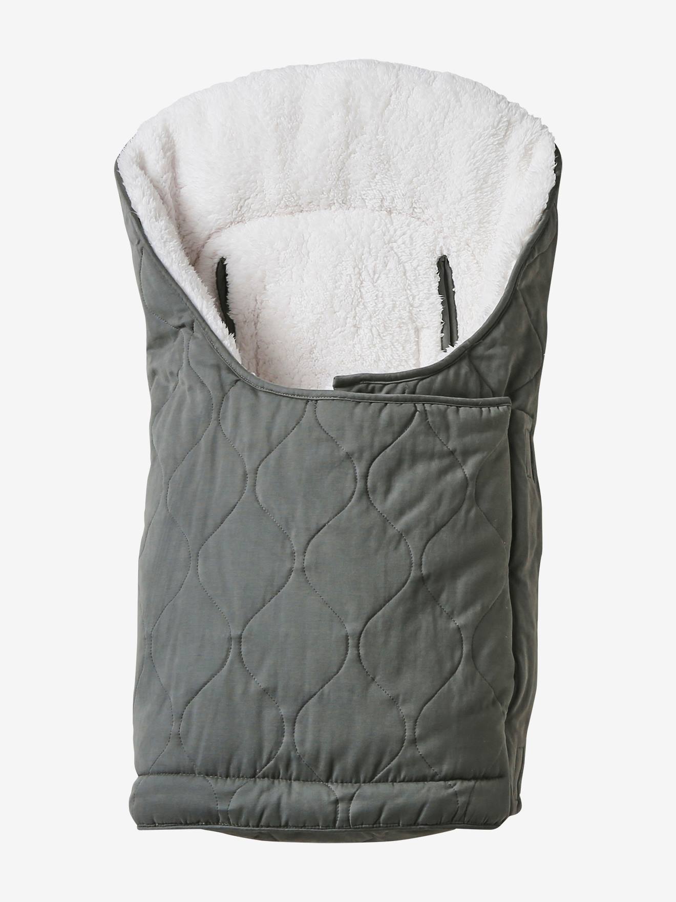 Chancelière poussette évolutive doublée sherpa gris ardoise (Vertbaudet) - Image 1