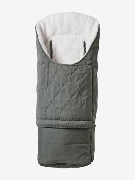 Vertbaudet - Chancelière poussette évolutive doublée sherpa gris ardoise