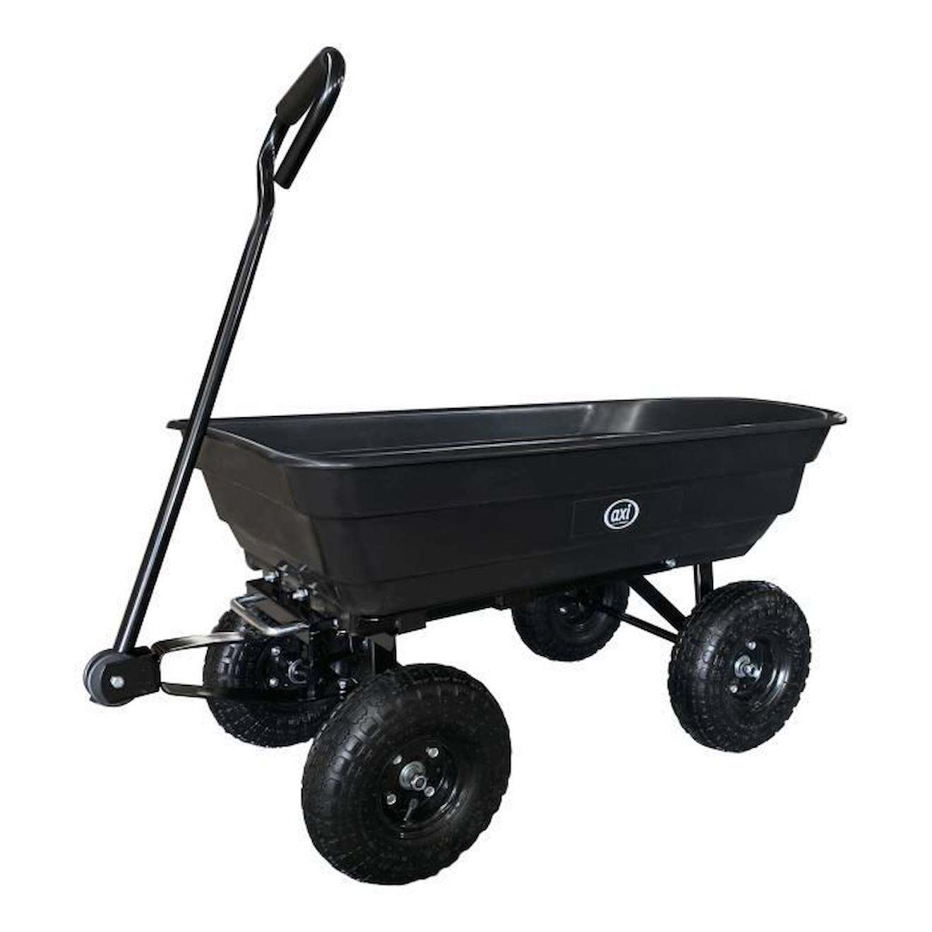 Chariot De Jardin Avec Basculeur Axi Ag75 - Noir - Capacité 75l/250kg Noir