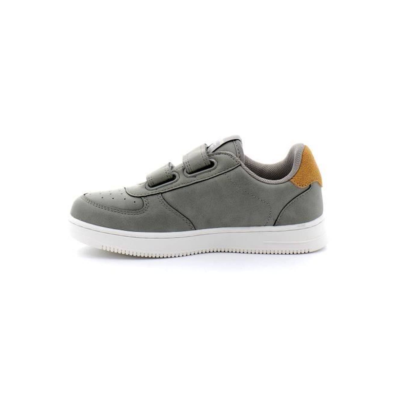 Baskets Enfant - Victoria - Gris - Cuir - Scratch - Confort Exceptionnel Gris (Victoria) - Image 2