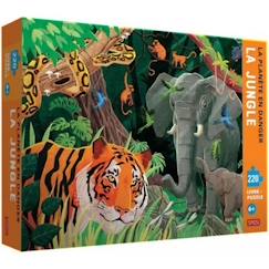 Puzzle 220 pièces et livre La planète en danger - Jungle - Marque Sassi - Mixte - A partir de 7 ans  - vertbaudet enfant