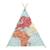Tente Tipi pour Enfants SUNNY - Carte du monde en couleur - 120x120 cm BLANC 4 - vertbaudet enfant 