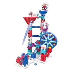 Jouet-Jeux d'imagination-Figurines, mini mondes, héros et animaux-Circuit à billes interactif - VTECH - Marble Rush Spidey Super Spin Challenge - 65 pièces - 4 ans +