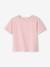 Tee-shirt marinière personnalisable fille manches courtes denim brut+rayé rose 7 - vertbaudet enfant 